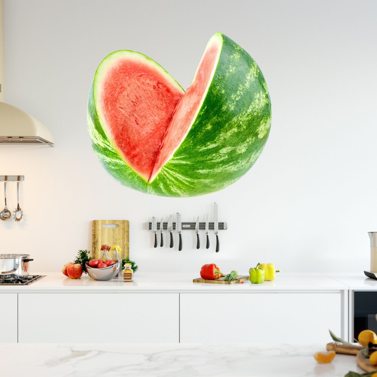 Wandsticker aufgeschnittene Wasser-melone, Obst WS00000212 - Bild 1