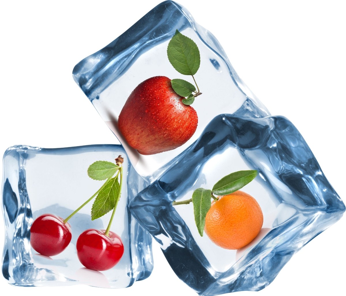 Wandsticker Obst in Eiswürfeln, Eis, Kalt, Apfel WS00000213 - Bild 4