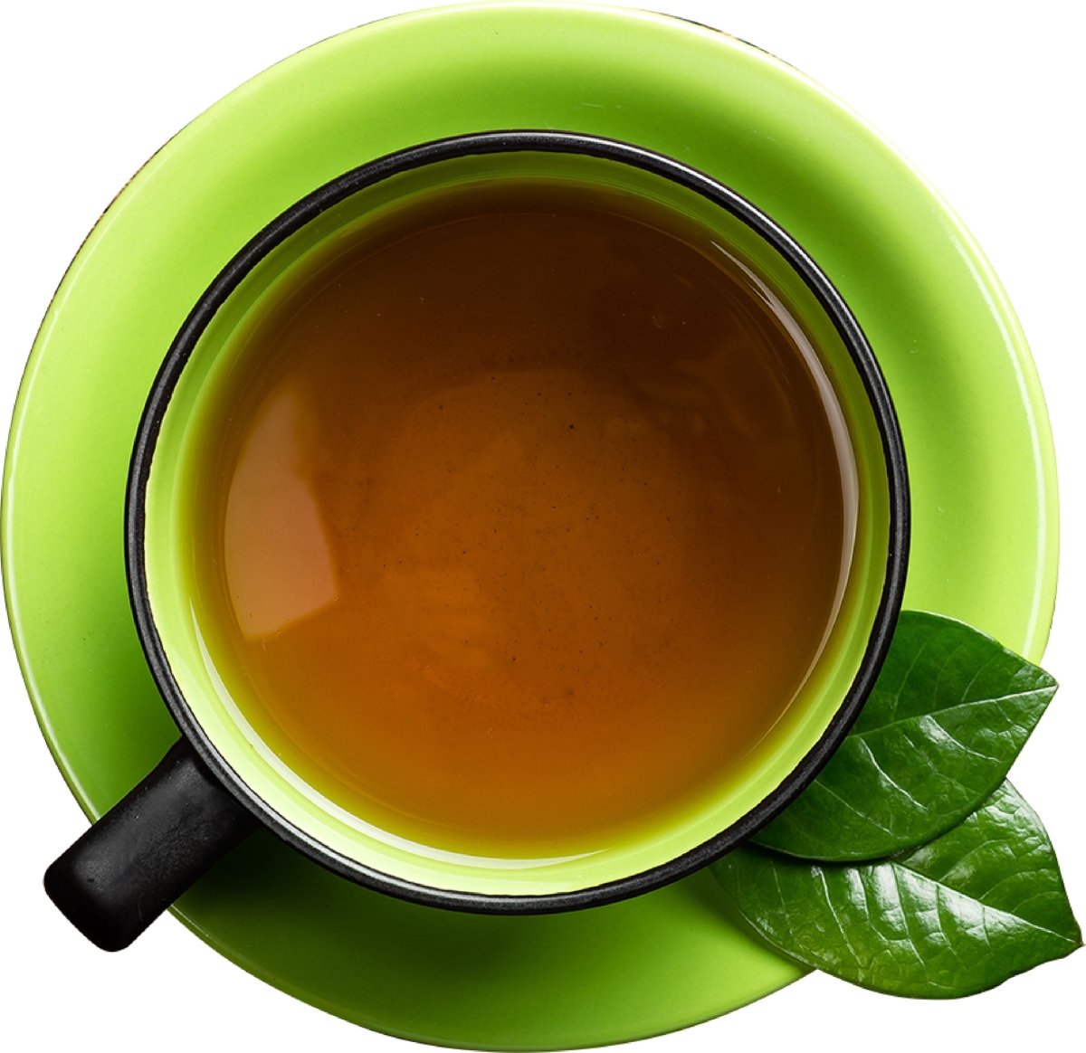 Wandsticker Grüner Tee, Tasse, Blätter, Untertasse WS00000217 - Bild 4