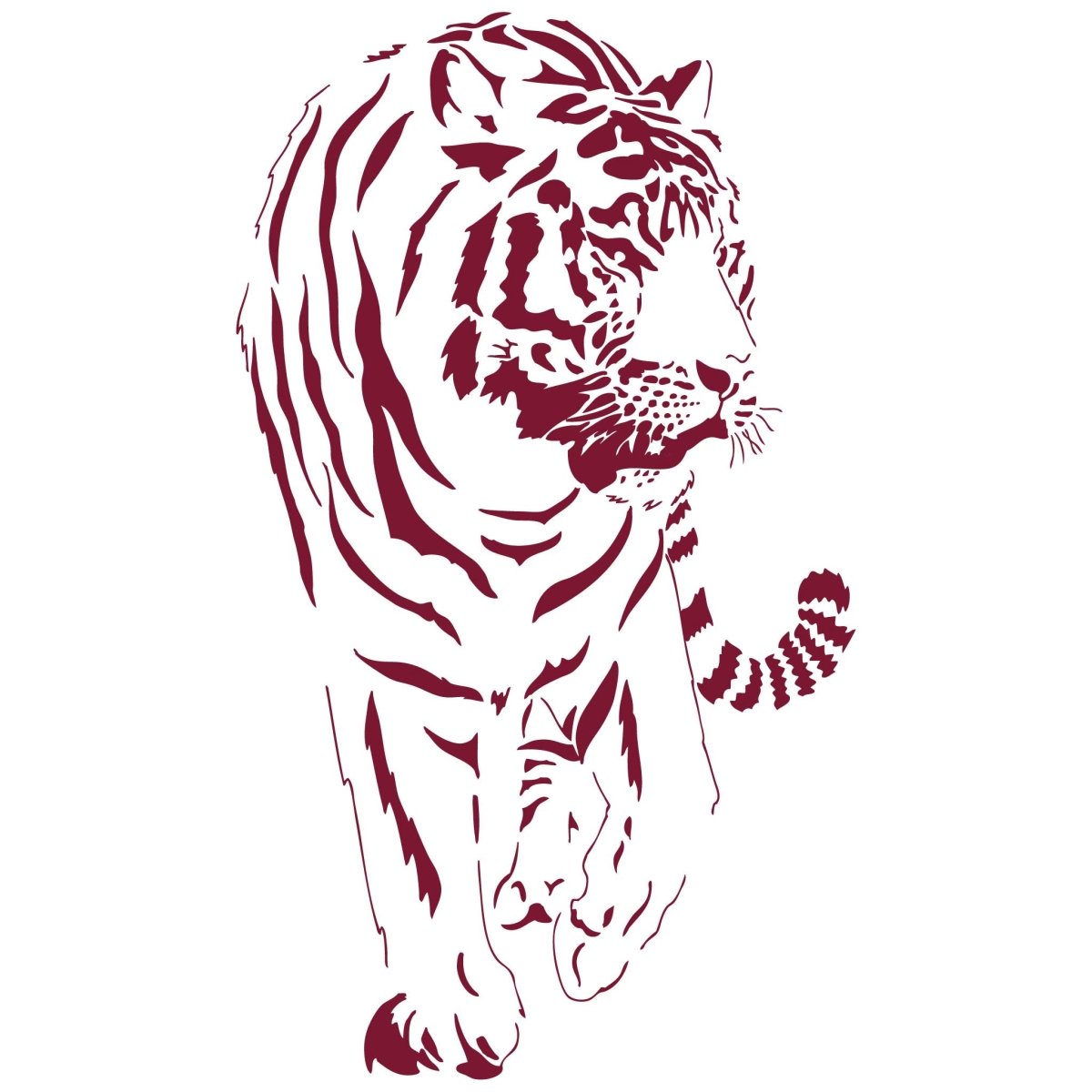 Sticker mural tigre WT00000011