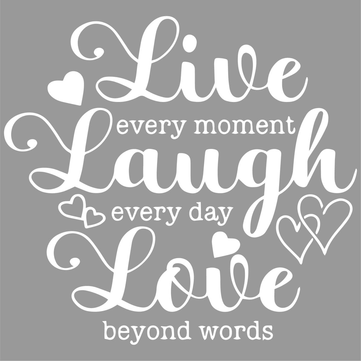Wall decal saying Live Laugh Love WT00000016