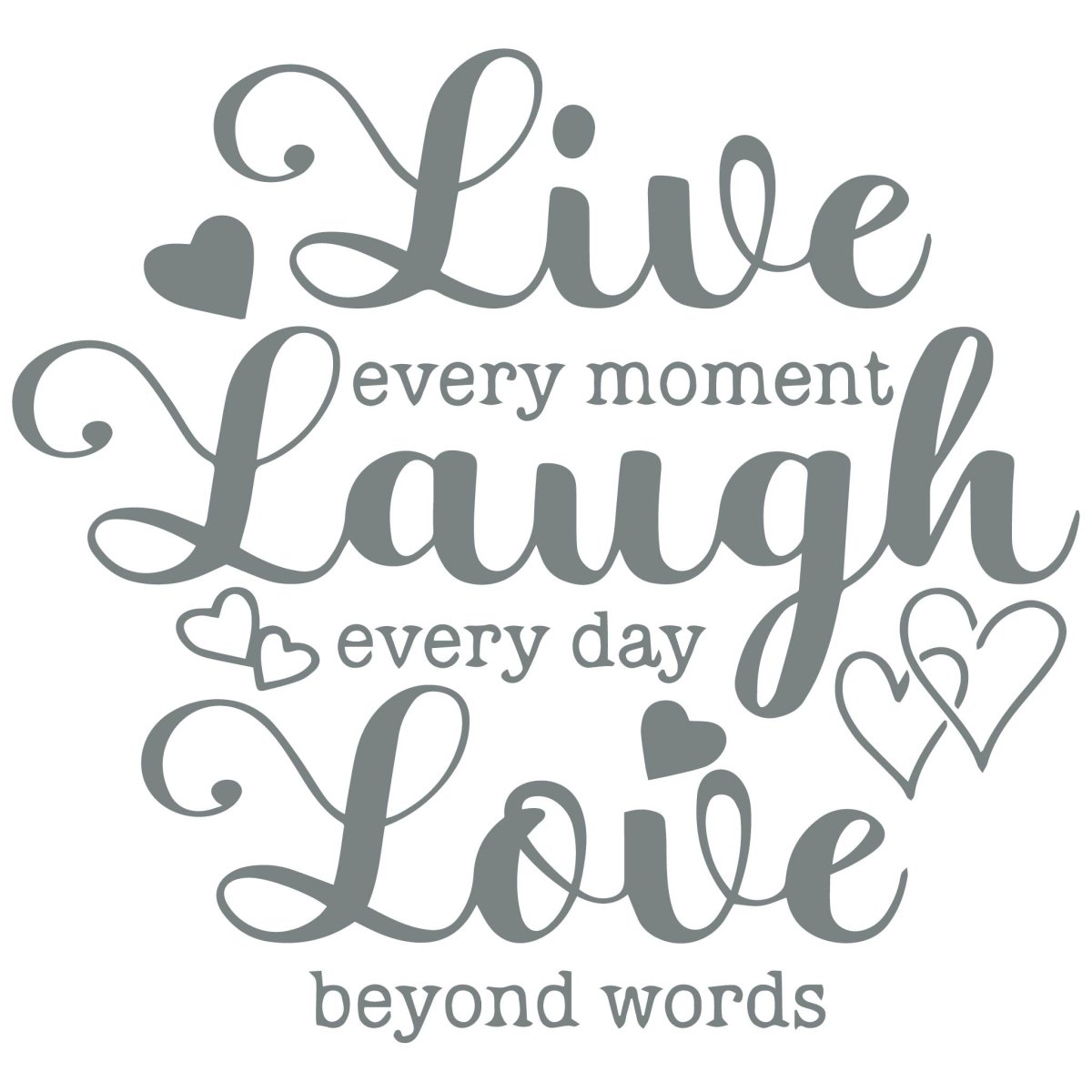 Wandtattoo Spruch Live Laugh Love WT00000016 entdecken
