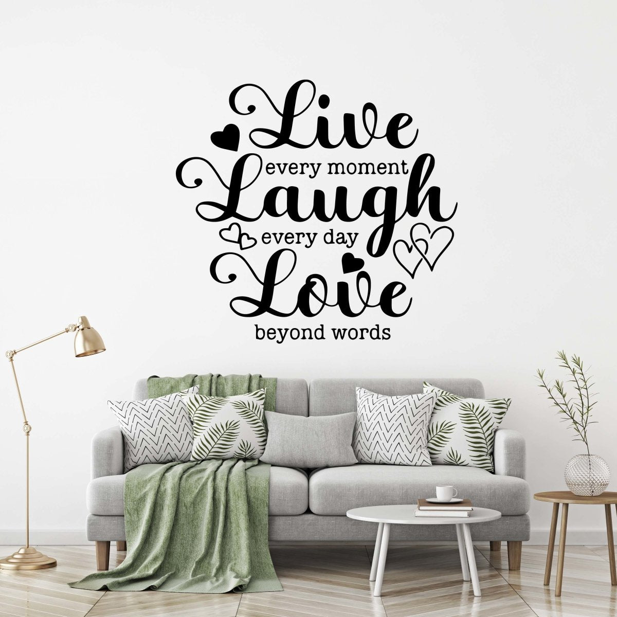wall Live saying Laugh the Love Discover tattoo WT00000016