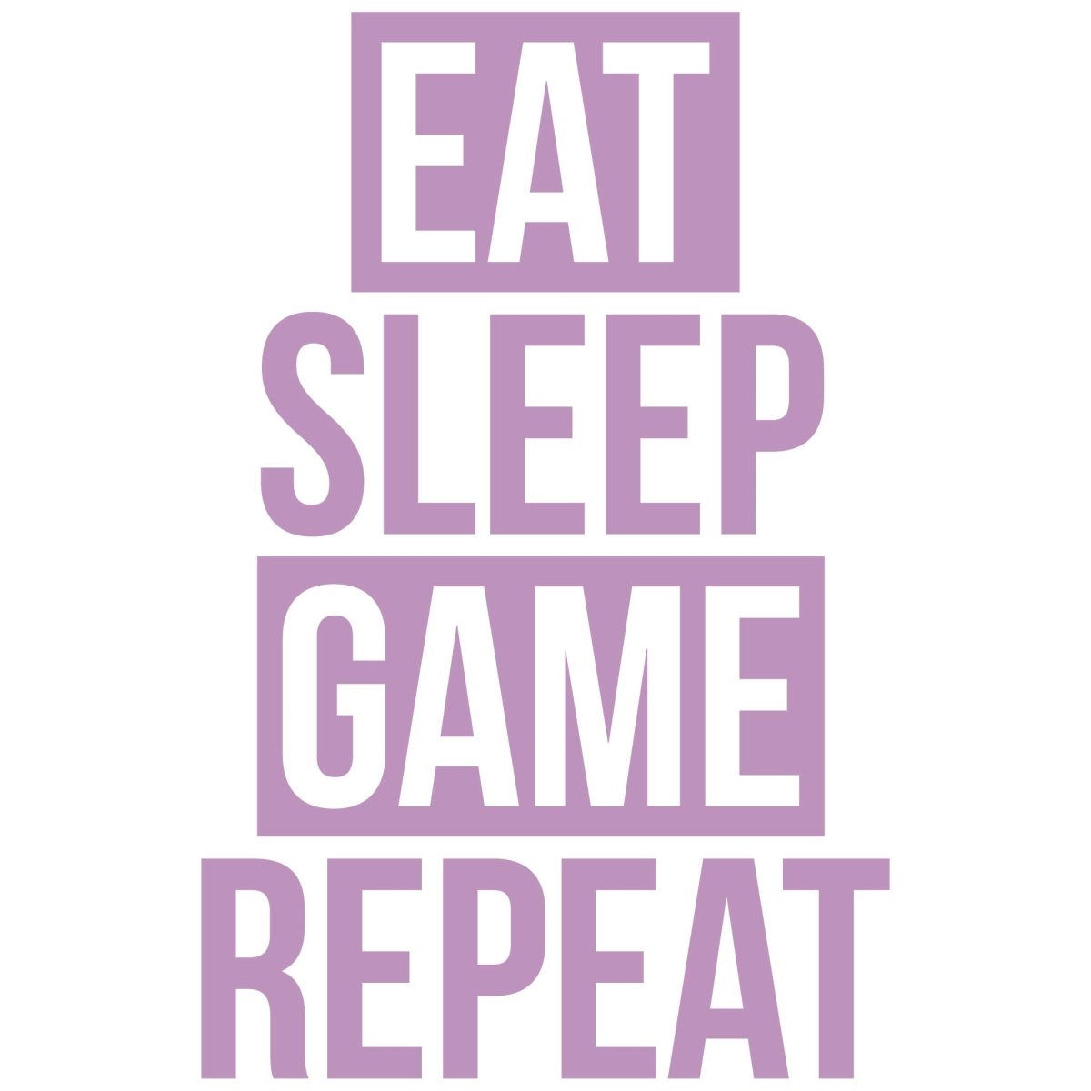 Sticker mural disant Eat Sleep Game Repeat WT00000017