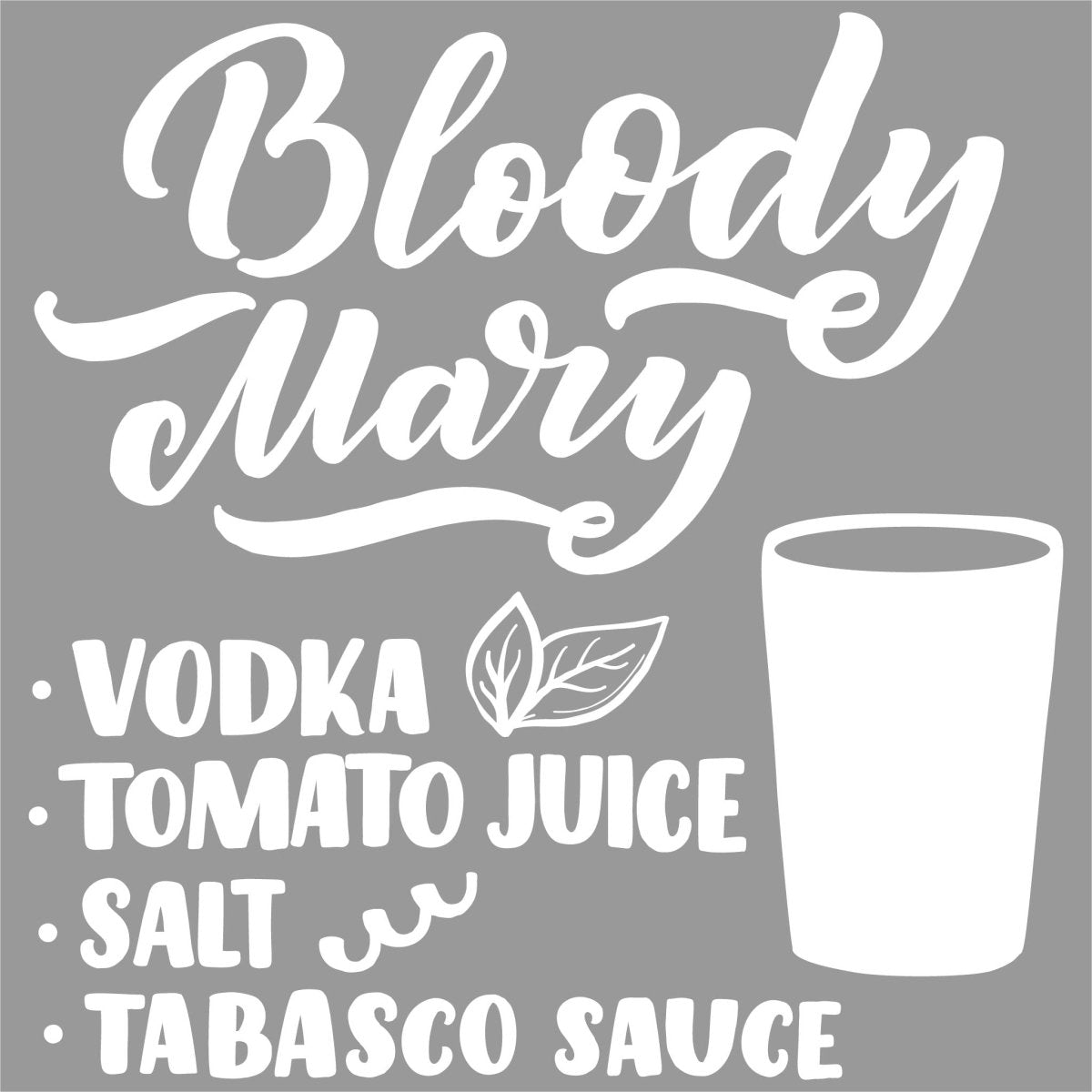 Sticker Mural Recette Cocktail Bloody Mary WT00000053