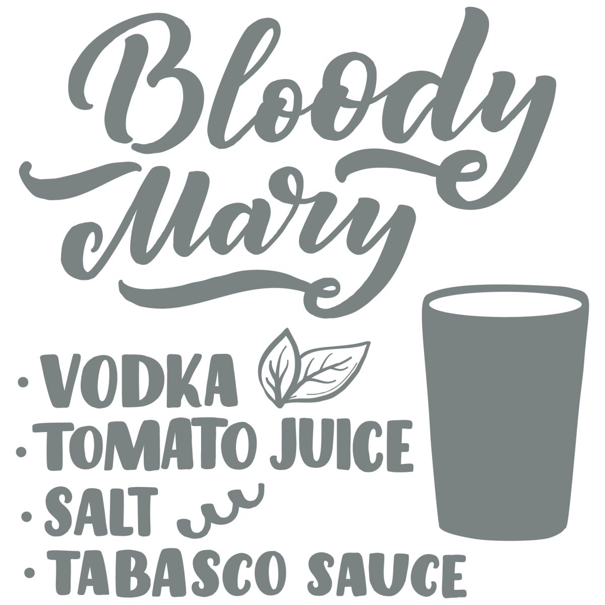 Wall Decal Recipe Cocktail Bloody Mary WT00000053