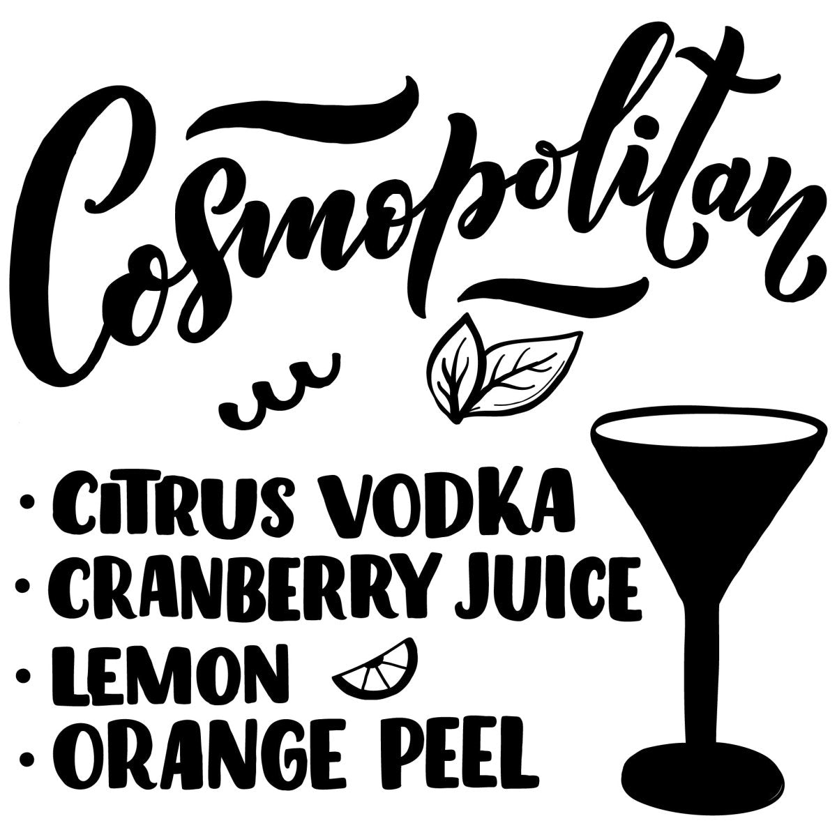 Wandtattoo Rezept Cocktail Cosmopolitan WT00000054 entdecken - Bild 1