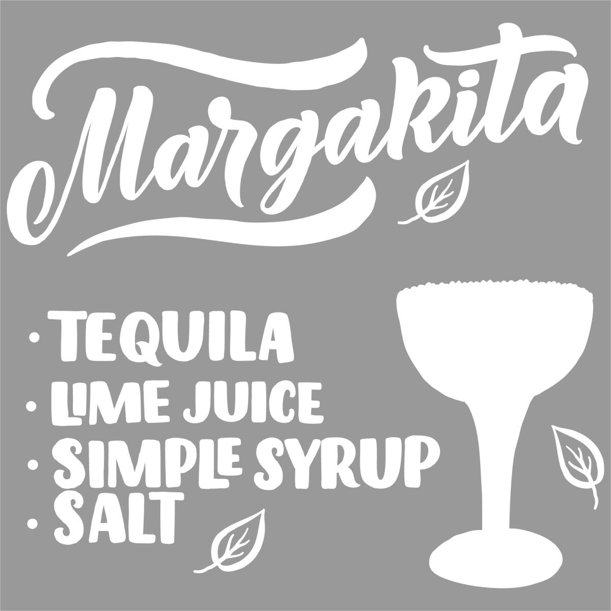 Wall Decal Recipe Cocktail Margarita WT00000057
