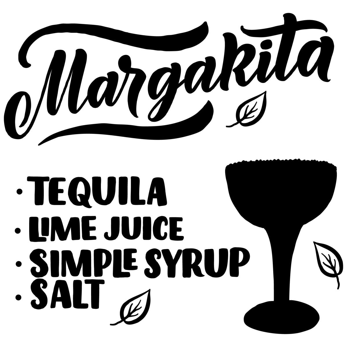 Wandtattoo Rezept Cocktail Margarita WT00000057 entdecken - Bild 1