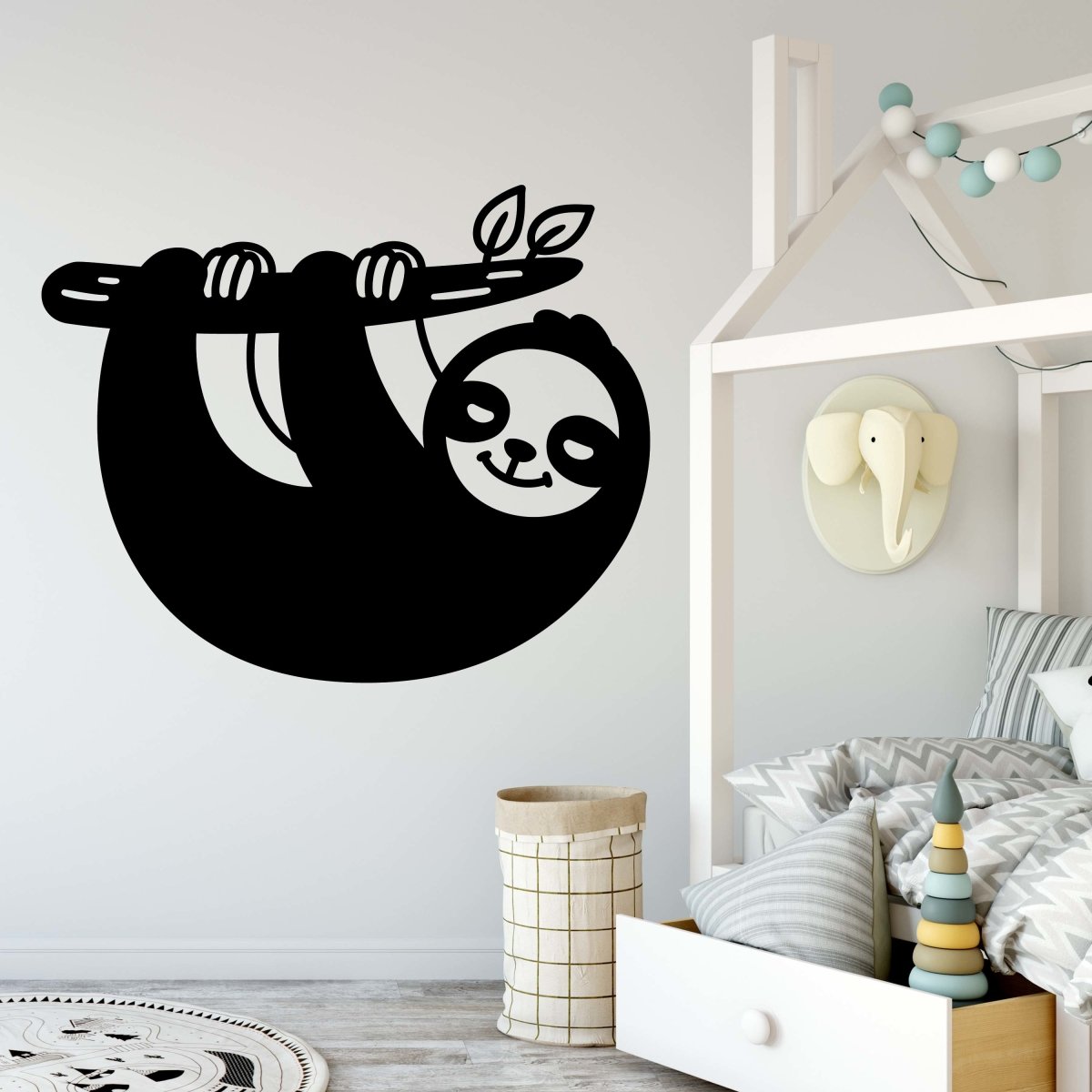 Discover the wall decal sloth on a branch WT00000070